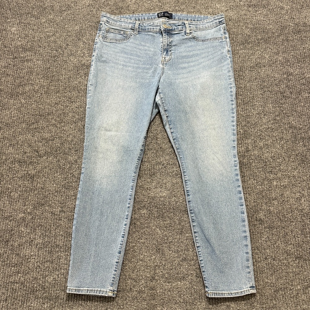 GAP‎ Denim Womens Favorite Jegging 14/32 Regular Blue Cotton Stretch Mid Rise
